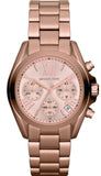 Michael Kors Bradshaw Chronograph Rose Gold Dial Rose Gold Steel Strap Watch for Women - MK5799