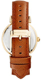 Michael Kors Catlin Champagne Dial Brown Leather Strap Watch for Women - MK2375