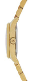 Michael Kors Lexington Quartz Orange Dial Gold Steel Strap Watch For Women - MK3284