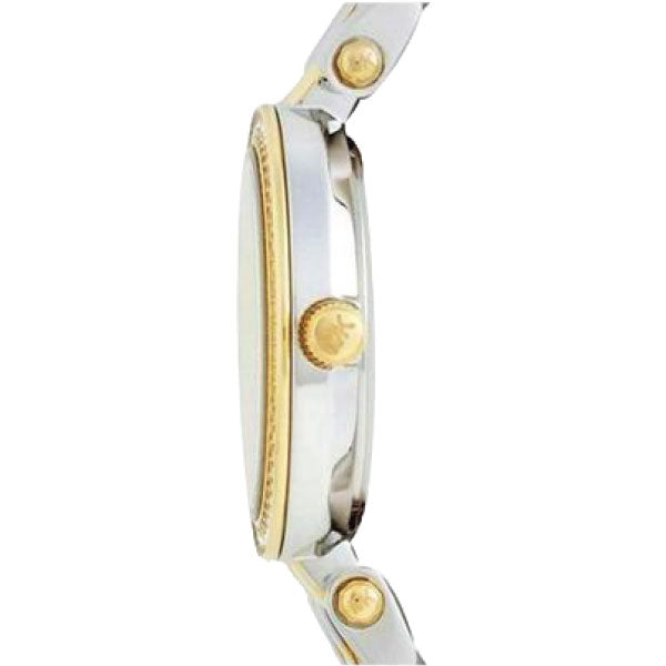 Michael Kors Darci White Dial Two Tone Steel Strap Watch for Women - MK3323
