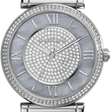 Michael Kors Caitlin Crystal Dial Silver Steel Strap Watch for Women - MK3331