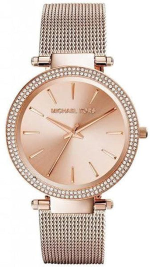 Michael Kors Darci Rose Gold Dial Rose Gold Mesh Bracelet Watch for Women - MK3369