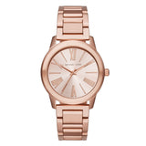 Michael Kors Hartman Rose Gold Dial Rose Gold Steel Strap Watch For Women - MK3491