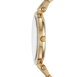 Michael Kors Darci Analog Mother of Pearl Green Dial Gold Steel Strap Watch For Women - MK3498
