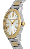 Michael Kors Hartman Quartz White Dial Two Tone Steel Strap Watch For Women - MK3521