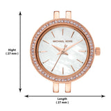 Michael Kors Darci Analog Mother of Pearl Dial Rose Gold Steel Strap Watch For Women - MK3832