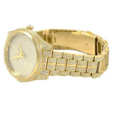 Michael Kors Lauryn Crystals Gold Dial Gold Steel Strap Watch For Women - MK3930