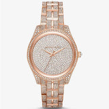 Michael Kors Lauryn Crystals Rose Gold Dial Rose Gold Steel Strap Watch For Women - MK3931