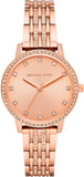 Michael Kors Melissa Three Hand Rose Gold Dial Rose Gold Steel Strap Watch For Women - MK4369