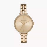 Michael Kors Charley Three-Hand Quartz Gold Dial Gold Steel Strap Watch for Women - MK4399