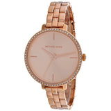 Michael Kors Charley Three-Hand Analog Rose Gold Dial Rose Gold Steel Strap Watch for Women - MK4400