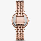 Michael Kors Darci Pave Silver Dial Rose Gold Steel Strap Watch For Women - MK4517