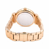 Michael Kors Abbey Three-Hand Analog White Dial Gold Steel Strap Watch for Women - MK4615