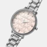 Michael Kors Pyper Three Hand Pink Dial Silver Steel Strap Watch For Women - MK4631