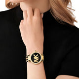 Michael Kors Parker Black Dial Cheetah Print Leather Strap Watch For Women - MK4723