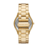 Michael Kors Runway Gold Dial Gold Steel Strap Watch For Women - MK4732