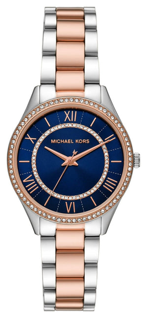 Michael Kors Lauryn Three-Hand Blue Dial Two Tone Steel Strap Watch for Women - MK4738