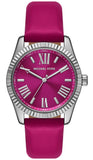 Michael Kors Lexington Quartz Fuchsia Dial Fuchsia Leather Strap Watch For Women - MK4749