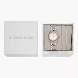 Michael Kors Lexington Three-Hand White Dial Two Tone Steel Strap Watch for Women - MK4817