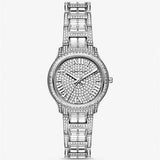 Michael Kors Sage Pavé Crystals Silver Dial Silver Steel Strap Watch for Women - MK4825LE