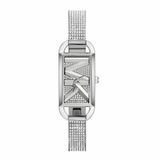 Michael Kors Empire Three-Hand Silver Dial Silver Steel Strap Watch for Women - MK4841