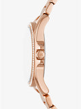 Michael Kors Kacie Three-Hand White Dial Rose Gold Steel Strap Watch for Women - MK4853