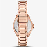 Michael Kors Kacie Three-Hand White Dial Rose Gold Steel Strap Watch for Women - MK4853