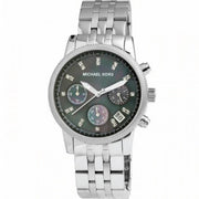 Michael Kors Jet Set Chronograph Blue Dial Silver Steel Strap Watch for Women - MK5021