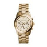 Michael Kors Runway Gold Dial Gold Stainless Steel Strap Watch for Women - MK5055