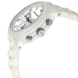 Michael Kors Runway White Ceramic Dial White Steel Strap Watch for Women - MK5161