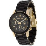 Michael Kors Runway Black Dial Black Silicone Strap Watch for Women - MK5191