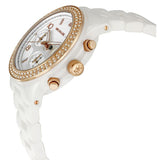 Michael Kors Ceramic White Dial White Steel Strap Watch for Women - MK5269