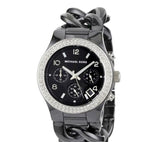 Michael Kors Ceramic Black Dial Black Steel Strap Watch for Women - MK5388