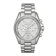 Michael Kors Bradshaw Chronograph Silver Dial Silver Steel Strap Watch for Men - MK5535