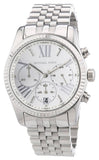 Michael Kors Lexington Silver Dial Silver Steel Strap Watch for Women - MK5555