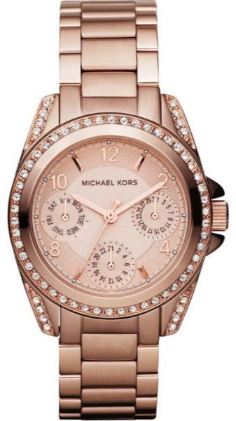 Michael Kors Blair Rose Gold Dial Rose Gold Steel Strap Watch for Women