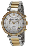 Michael Kors Parker White Dial Two Tone Steel Strap Watch for Women - MK5626