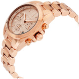 Michael Kors Bradshaw Chronograph Rose Gold Dial Rose Gold Steel Strap Watch for Women - MK5799