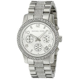 Michael Kors Runway White Dial Silver Steel Strap Watch for Women - MK5825