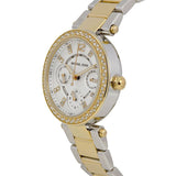 Michael Kors Parker White Dial Two Tone Steel Strap Watch for Women - MK6055