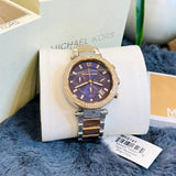 Michael Kors Parker Blue Dial Two Tone Steel Strap Watch for Women - MK6141