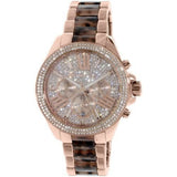 Michael Kors Wren Rose Gold Diamonds Dial Two Tone Steel Strap Watch for Women - MK6159