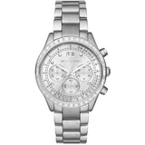 Michael Kors Brinkley Diamonds Silver Dial Silver Steel Strap Watch for Women - MK6186