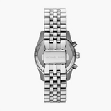 Michael Kors Lexington Chronograph Purple Dial Silver Steel Strap Watch For Women - MK6223