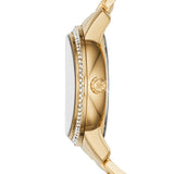 Michael Kors Whitley Analog Diamonds Gold Dial Gold Steel Strap Watch For Women - MK6227