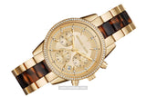 Michael Kors Ritz Gold Dial Two Tone Steel Strap Watch for Women - MK6322