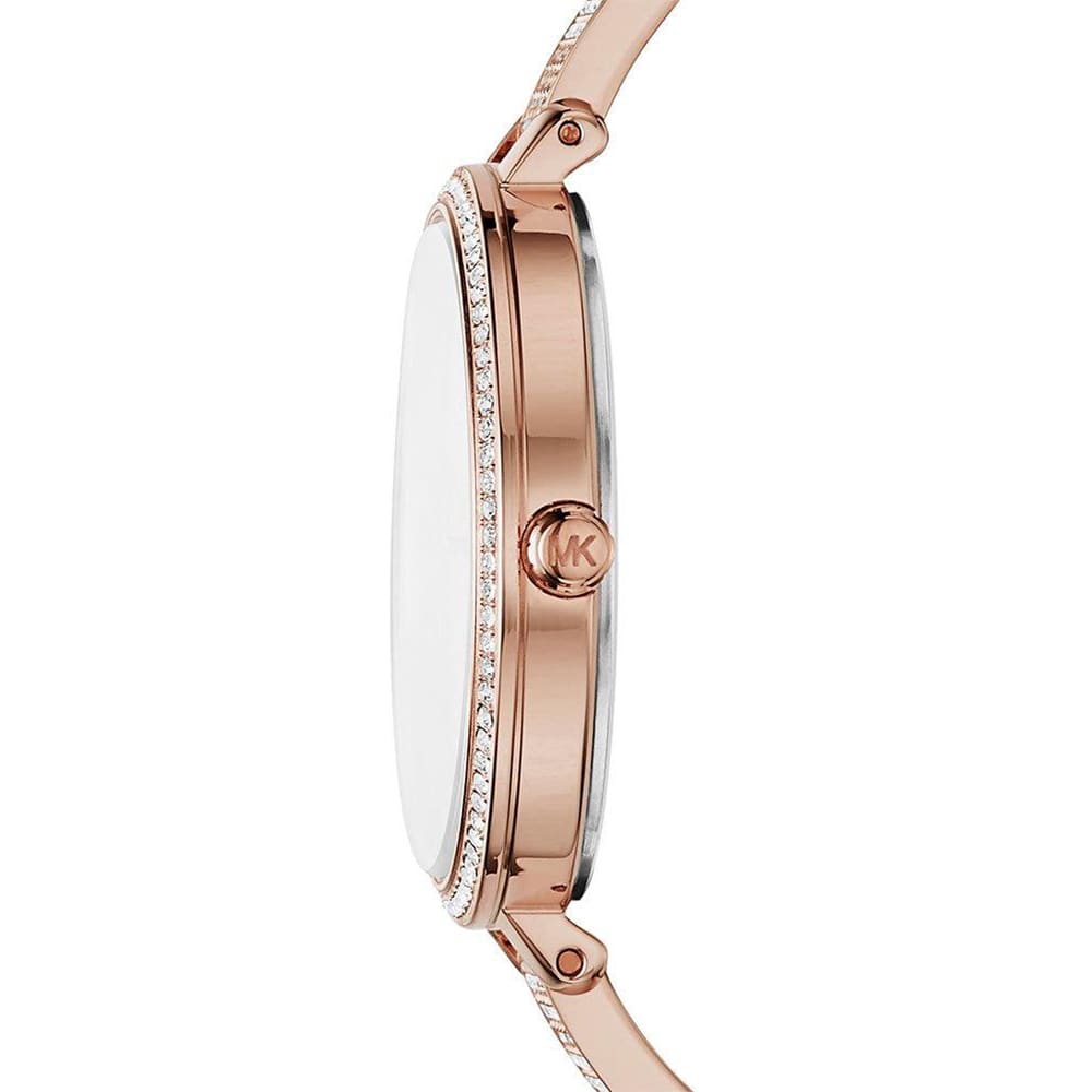 Michael Kors Parker Pink Mother of Pearl Dial Two Tone Steel Strap Watch for Women - MK6402