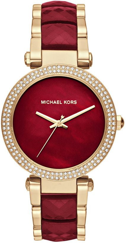 Michael kors women's red on sale watch