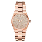 Michael Kors Channing Quartz Rose Gold Dial Rose Gold Steel Strap Watch For Women - MK6624