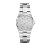 Michael Kors Channing Three Hand Silver Dial Silver Steel Strap Watch For Women - MK6626